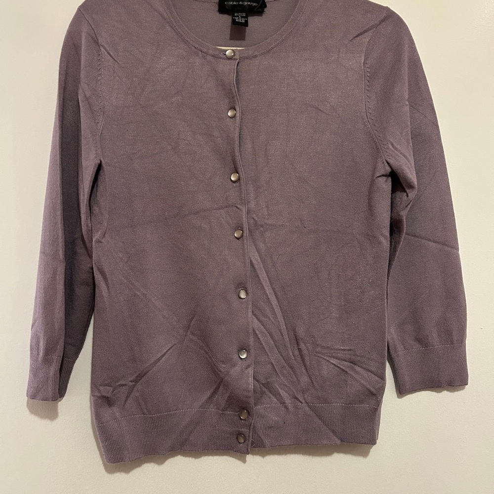 Cable & Gauge cardigan sweater. Large